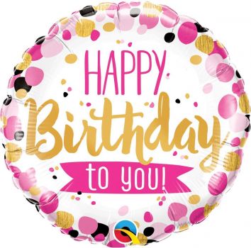 Folienballon rund Happy Birthday Happy Birthday to you